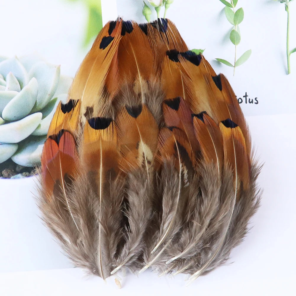 60Pcs Pretty Natural Pheasant Feathers for Crafts Jewelry Making Accessories Decoration Peacock Plumes 5-8CM Wholesale