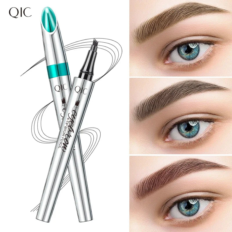 4 Point Eyebrow Pencil Waterproof Liquid Eyebrow Pen Makeup Long Lasting 4 Fork Tip Brow Pen Cosmetic Microblade Brow Pencil NEW