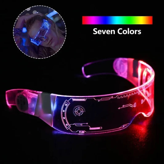 Christmas Colorful Luminous Glasses Music Bar KTV Valentine'S Day Party Decoration LED Glow Goggles Festival Performance Props