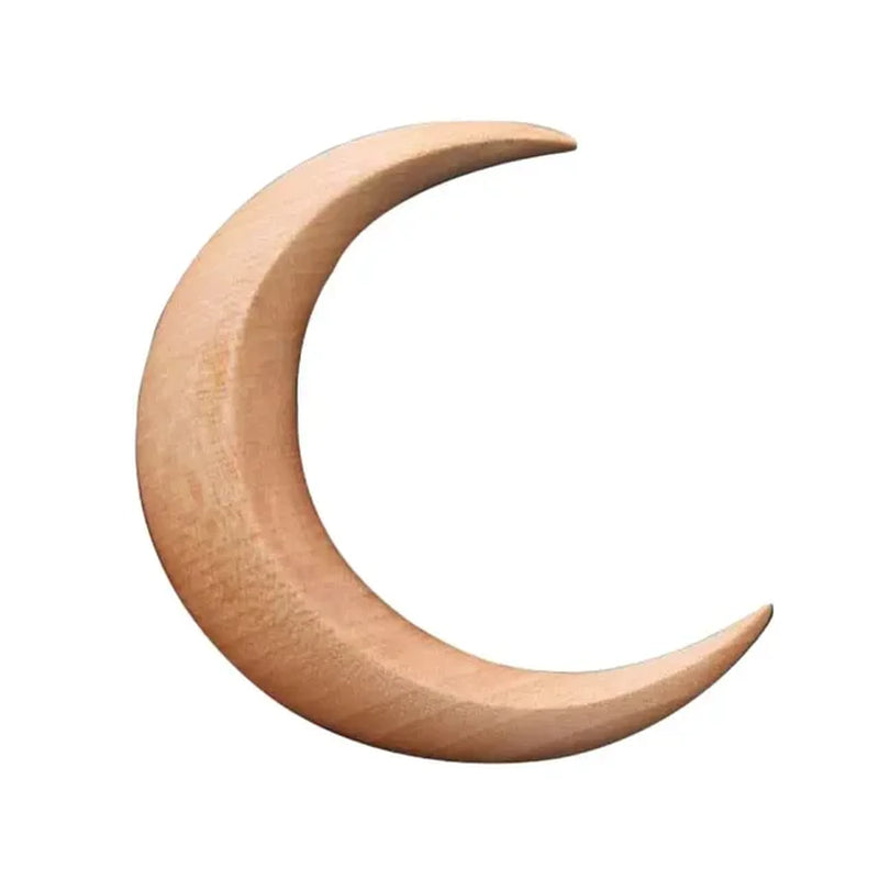 Handcarved Crescent Hair Fork Simple Wooden Moon Hairpin Modern High-End Half Moon Hairpin Daily Hair Curling Wooden Handcrafted