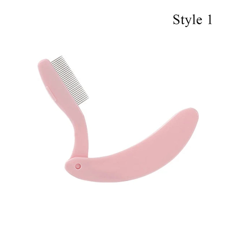 Foldable Metal Eyelash Brush Comb Eyelash Curler Beauty Makeup Lash Separator Mascara Curl Beauty Makeup Cosmetic Makeup Tool