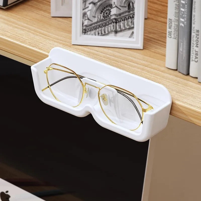 New 3/2/1PC High End Glass Display Cabinet Glasses Storage Box Wall Mounted Perforated Free Sunglasses Storage Rack Home Tidying