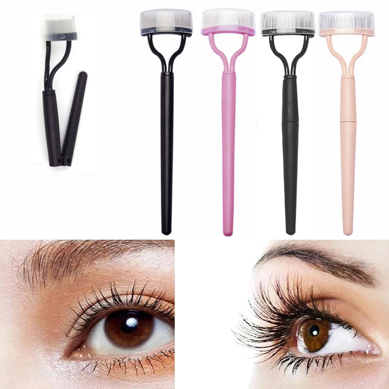 Foldable Metal Eyelash Brush Comb Eyelash Curler Beauty Makeup Lash Separator Mascara Curl Beauty Makeup Cosmetic Makeup Tool