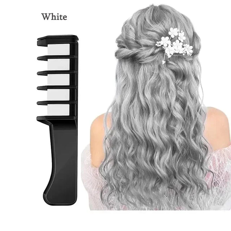 10 Color Washable Hair Chalk Combs Portable Temporary Hair Dye Hairbrush for Girls Birthday Halloween Cosplay Party Makeup Tools