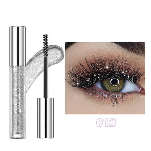 3 Colors Diamond Glitter Mascara Long Lasting Makeup 3D Volume Eyelashes Curling Shimmer Mascara Eye Lash Female Cosmetic