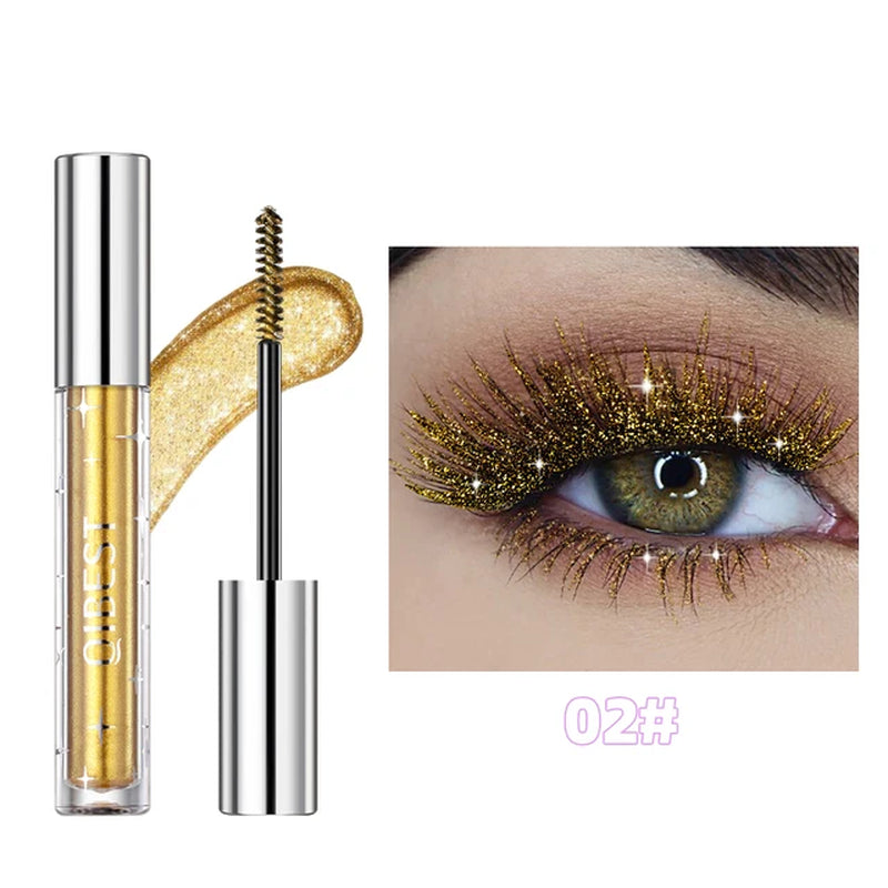 3 Colors Diamond Glitter Mascara Long Lasting Makeup 3D Volume Eyelashes Curling Shimmer Mascara Eye Lash Female Cosmetic