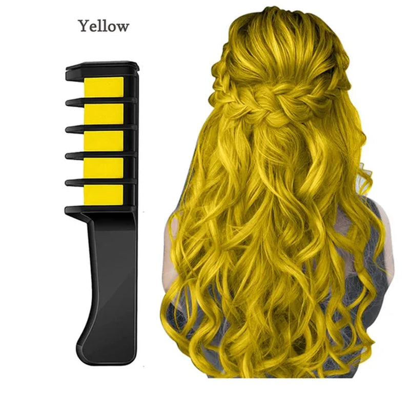 10 Color Washable Hair Chalk Combs Portable Temporary Hair Dye Hairbrush for Girls Birthday Halloween Cosplay Party Makeup Tools