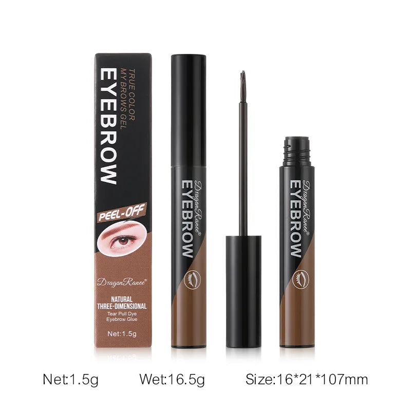 Peel-Off Waterproof Tint Eyebrow Gel Makeup Long Lasting  Enhancers Liquid Gel Tear Wear Easy Natural Brown Gray Tattoo