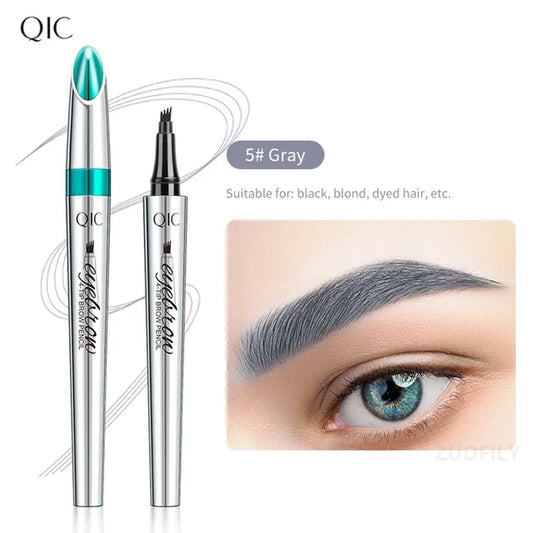 4 Point Eyebrow Pencil Waterproof Liquid Eyebrow Pen Makeup Long Lasting 4 Fork Tip Brow Pen Cosmetic Microblade Brow Pencil NEW