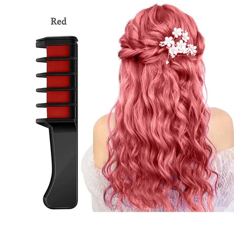 10 Color Washable Hair Chalk Combs Portable Temporary Hair Dye Hairbrush for Girls Birthday Halloween Cosplay Party Makeup Tools