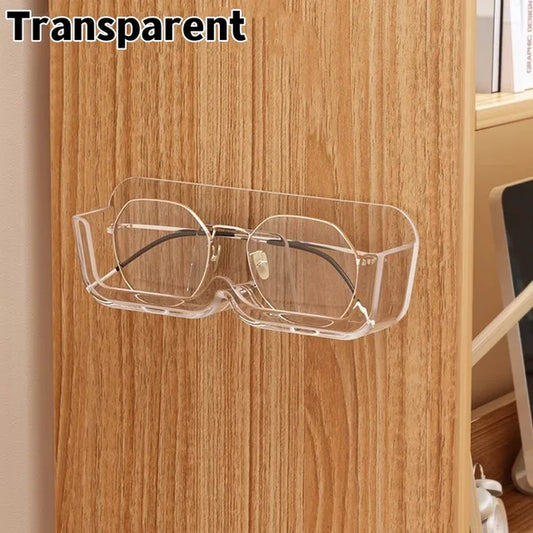 New 3/2/1PC High End Glass Display Cabinet Glasses Storage Box Wall Mounted Perforated Free Sunglasses Storage Rack Home Tidying