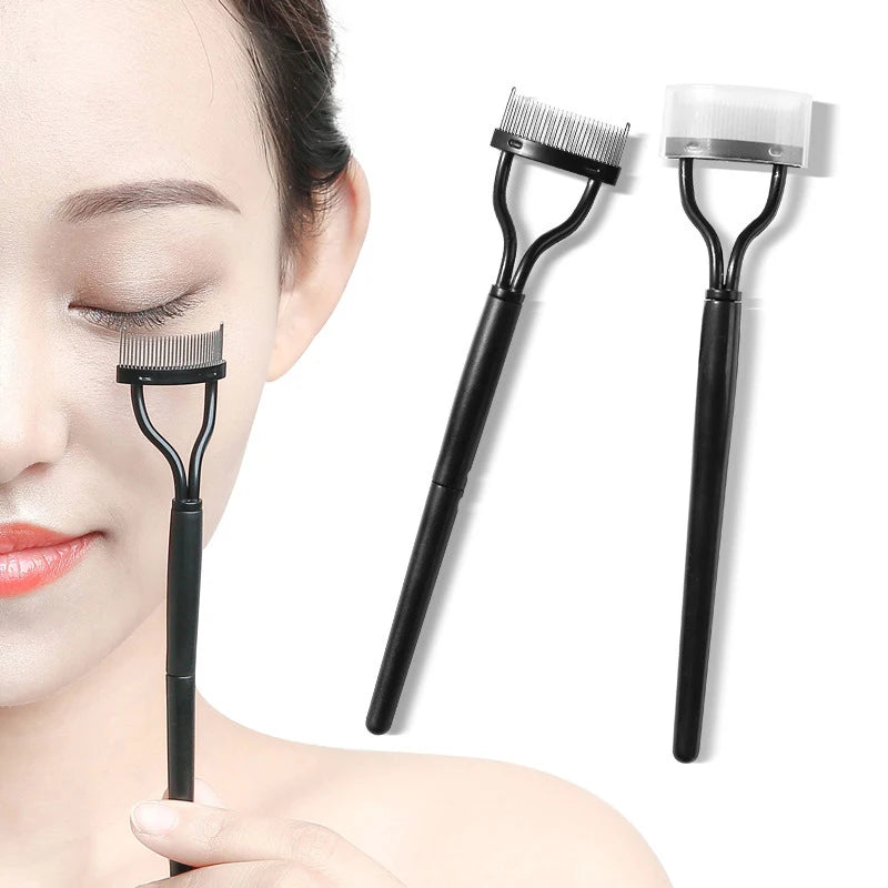 Foldable Metal Eyelash Brush Comb Eyelash Curler Beauty Makeup Lash Separator Mascara Curl Beauty Makeup Cosmetic Makeup Tool