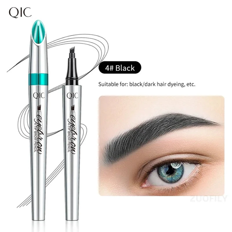 4 Point Eyebrow Pencil Waterproof Liquid Eyebrow Pen Makeup Long Lasting 4 Fork Tip Brow Pen Cosmetic Microblade Brow Pencil NEW